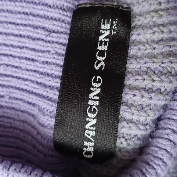 $4 Add-on Purple & Gray Striped Knit Sweater - Size Small - Picture 6 of 7